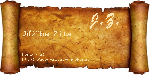 Jóba Zita névjegykártya